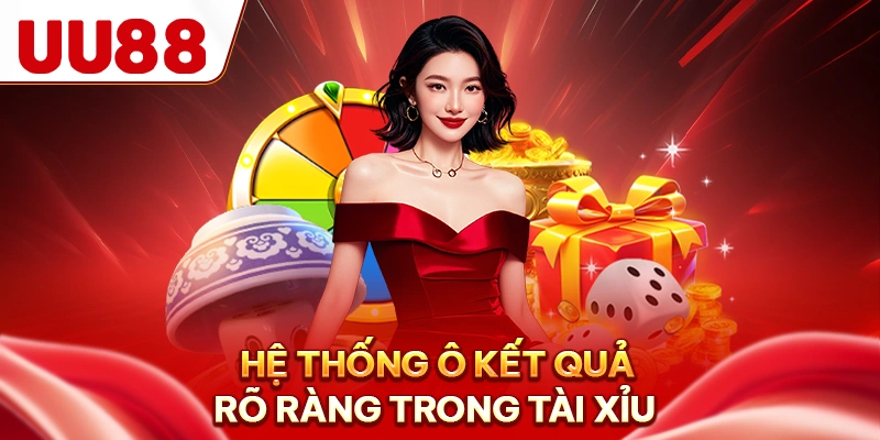 Hệ thống ô kết quả rõ ràng trong tài xỉu